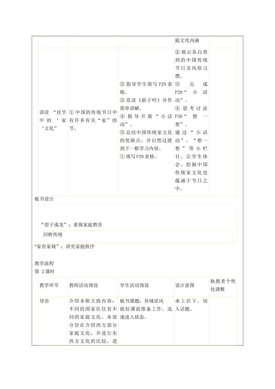 秋八年级政治上册 第3课 闲话家常教案 人民版-人民版初中八年级上册政治教案_第3页