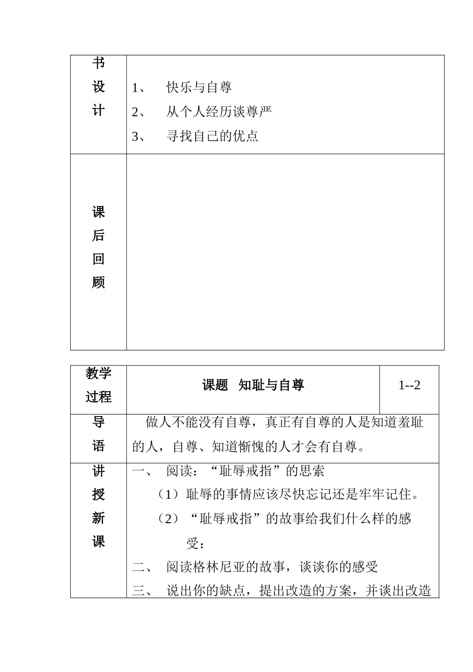七年级政治珍惜无价的自尊教案 新课标 人教版_第3页