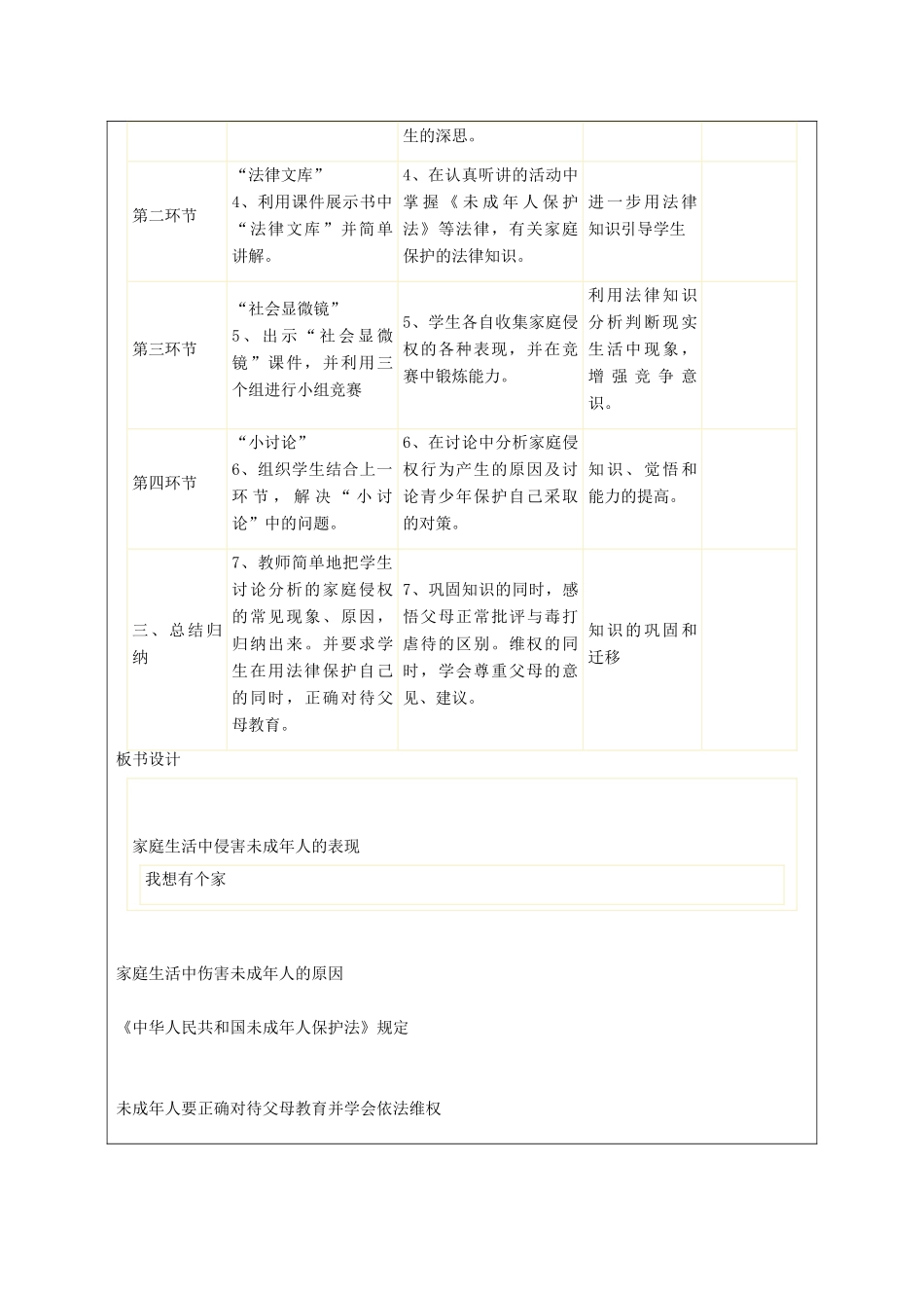 秋八年级政治上册 第9课 我想有个家教案 人民版-人民版初中八年级上册政治教案_第2页