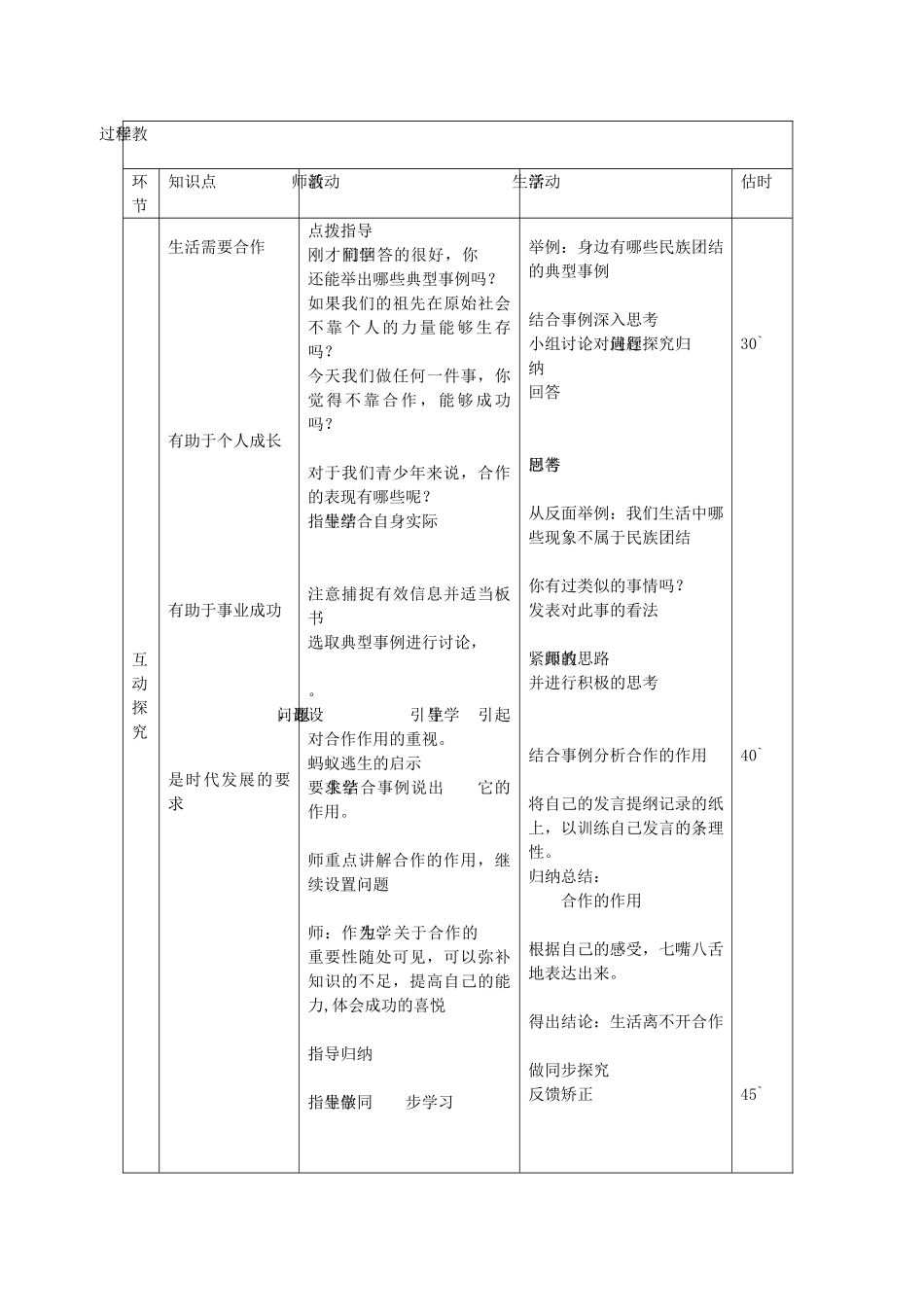 八年级政治上册 3.5.1 合作使生活之路更宽畅教案 鲁教版-鲁教版初中八年级上册政治教案_第3页