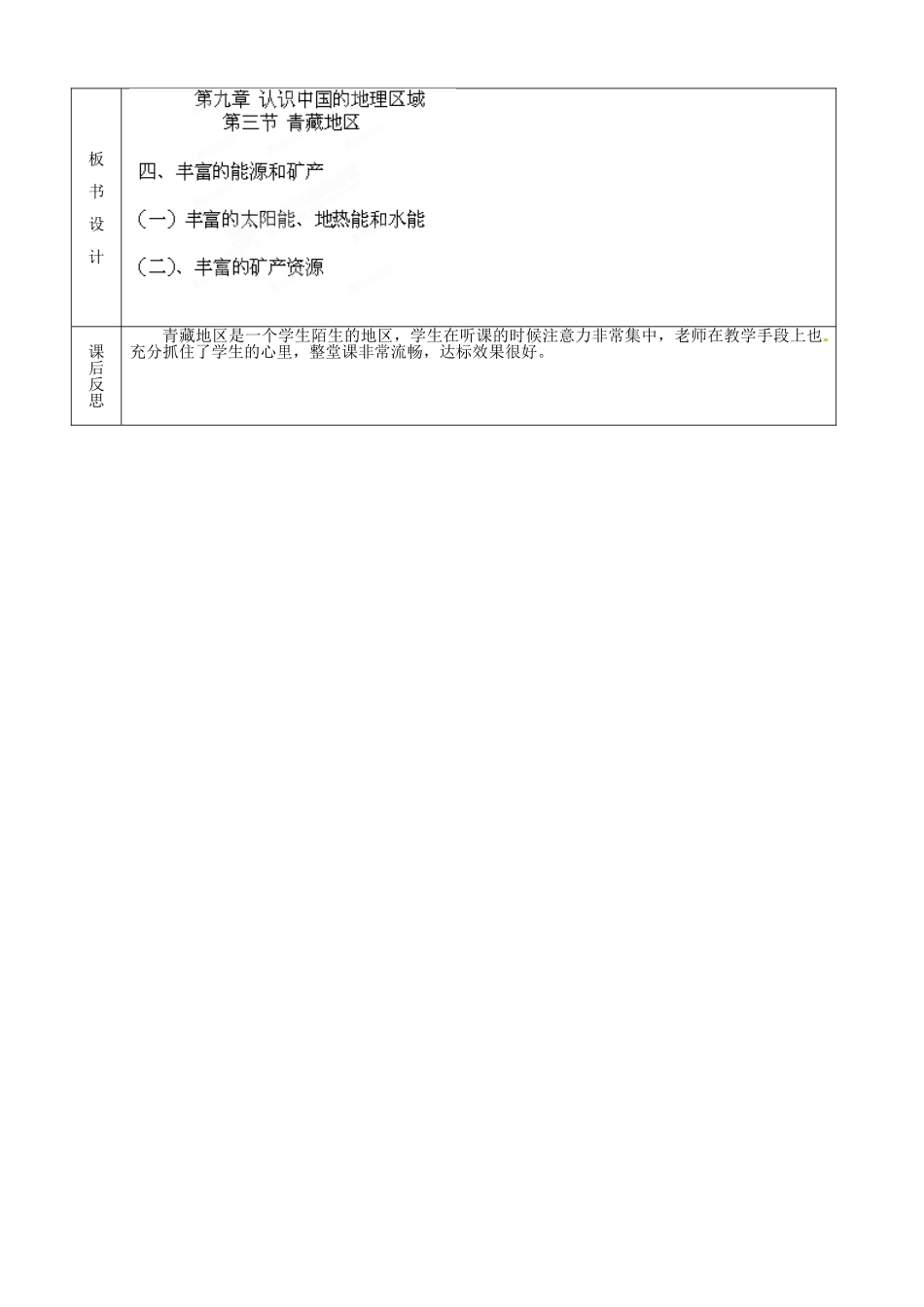 北京市顺义区大孙各庄中学八年级地理上册 青藏地区（第4课时）教案_第3页