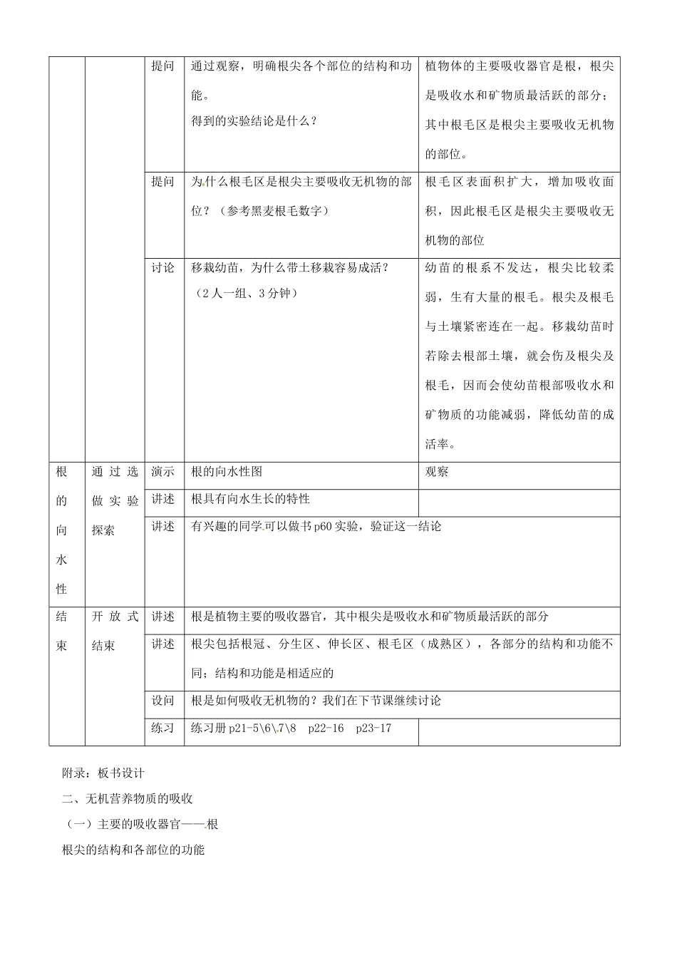 第四章 第一节 植物的营养 教案2_第3页