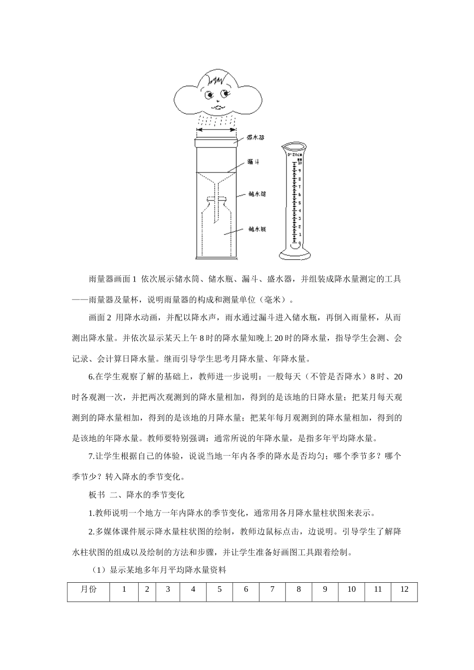 初二地理教案示范教案 降水和降水的分布 1课时_第3页
