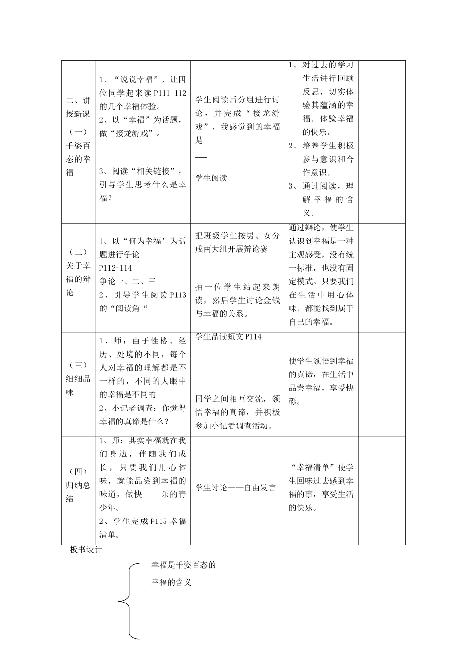 九年级政治：第十课《幸福的味道》教案人民版_第2页
