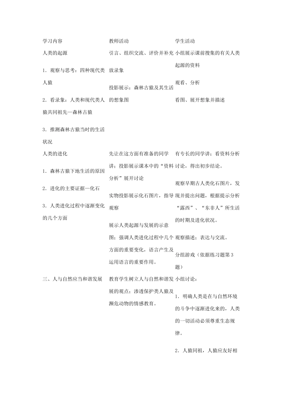 第六单元 第三章 生命的起源与进化 教案1_第2页