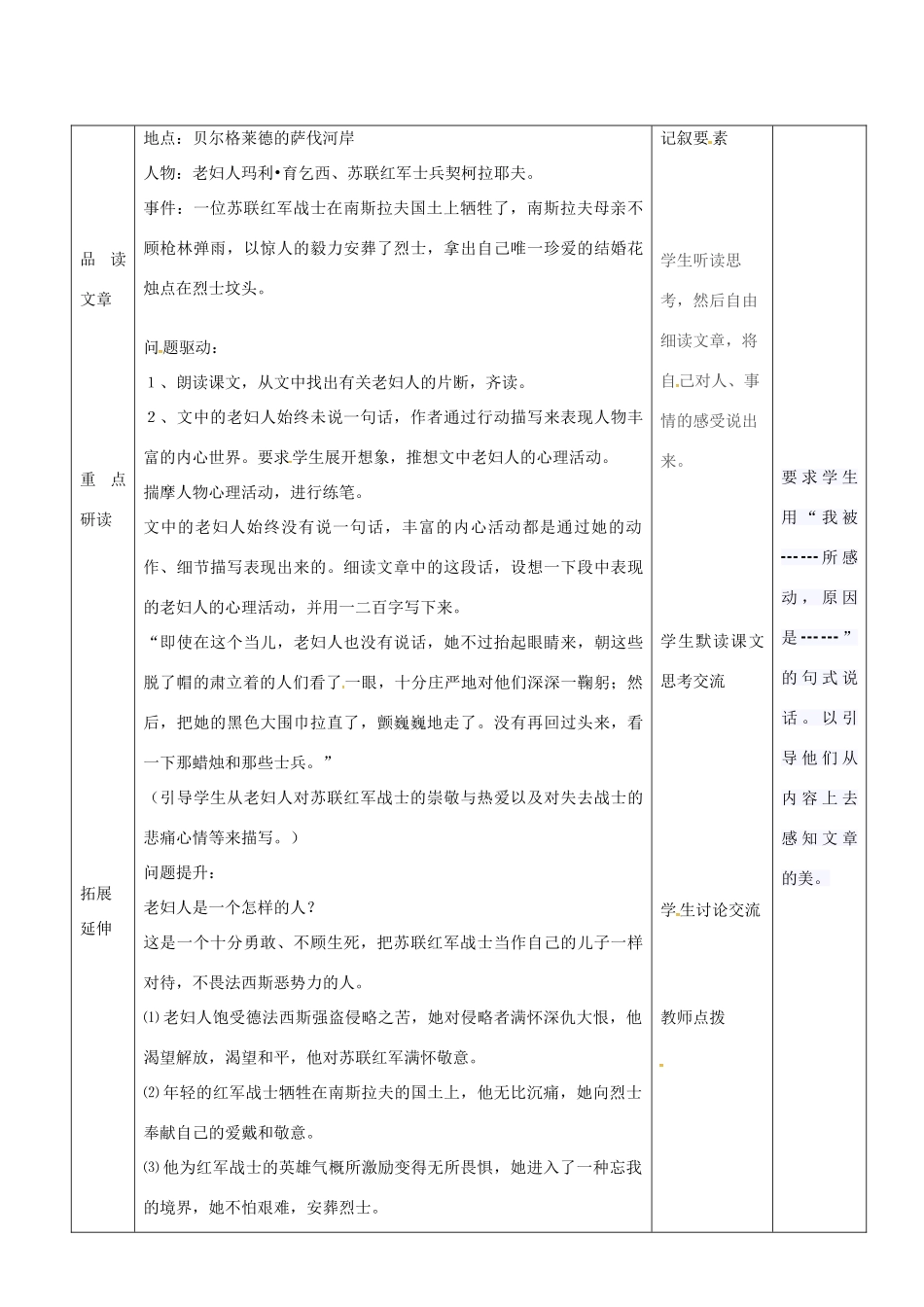 山东省济南市七年级语文下册 4 蜡烛教案 鲁教版五四制-鲁教版五四制初中七年级下册语文教案_第2页