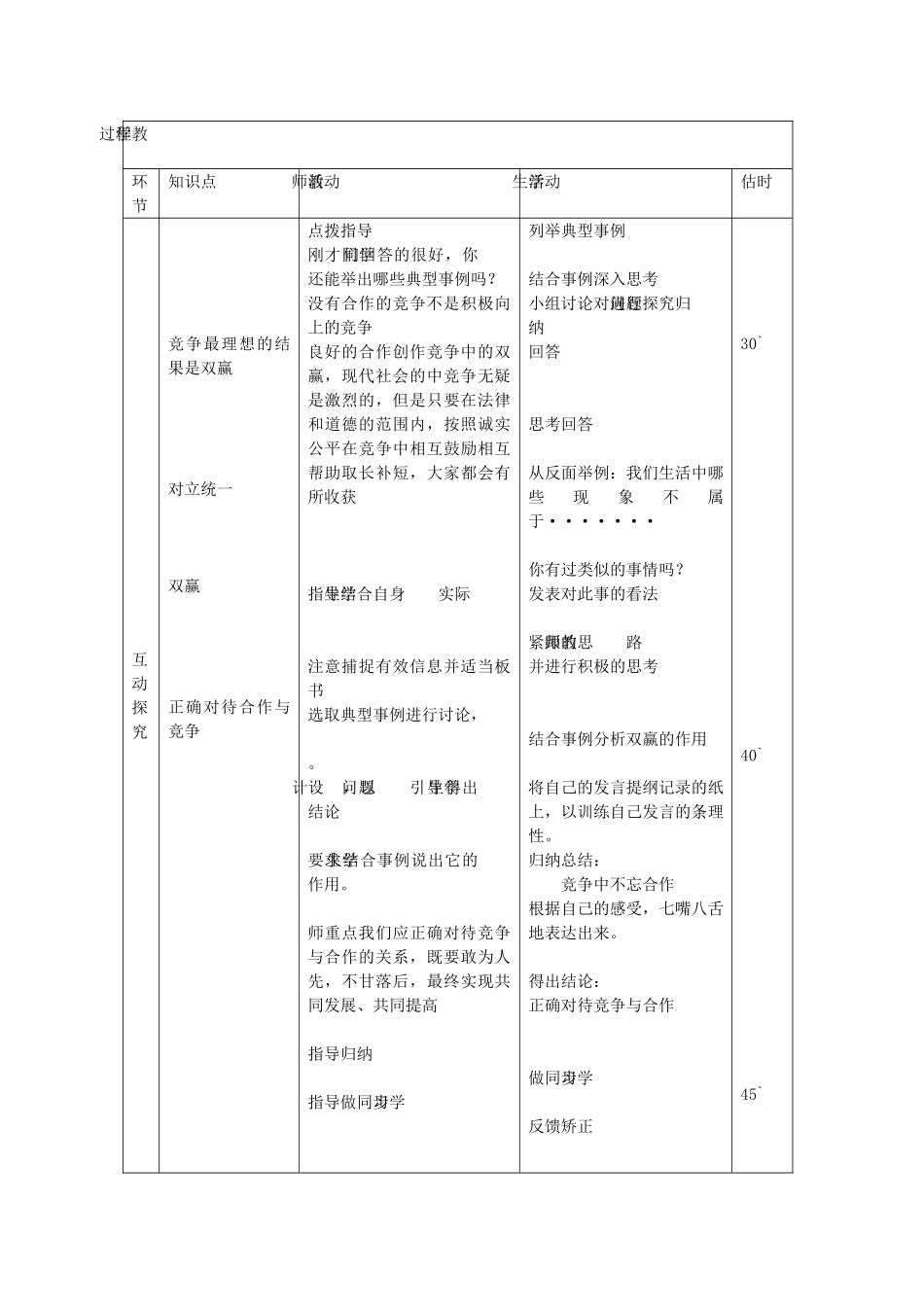八年级政治上册 3.5.2 竞争不忘合作教案 鲁教版-鲁教版初中八年级上册政治教案_第3页