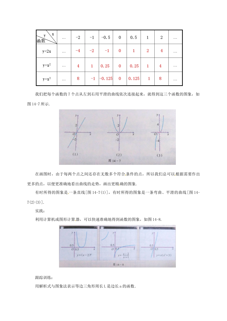 八年级数学下册 14.3.2 函数图象的画法教案 （新版）北京课改版-北京课改版初中八年级下册数学教案_第2页
