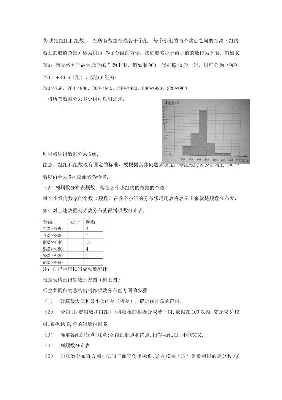 八年级数学下册 第五章 数据的频数分布 5.2 频数直方图教案 （新版）湘教版-（新版）湘教版初中八年级下册数学教案_第2页