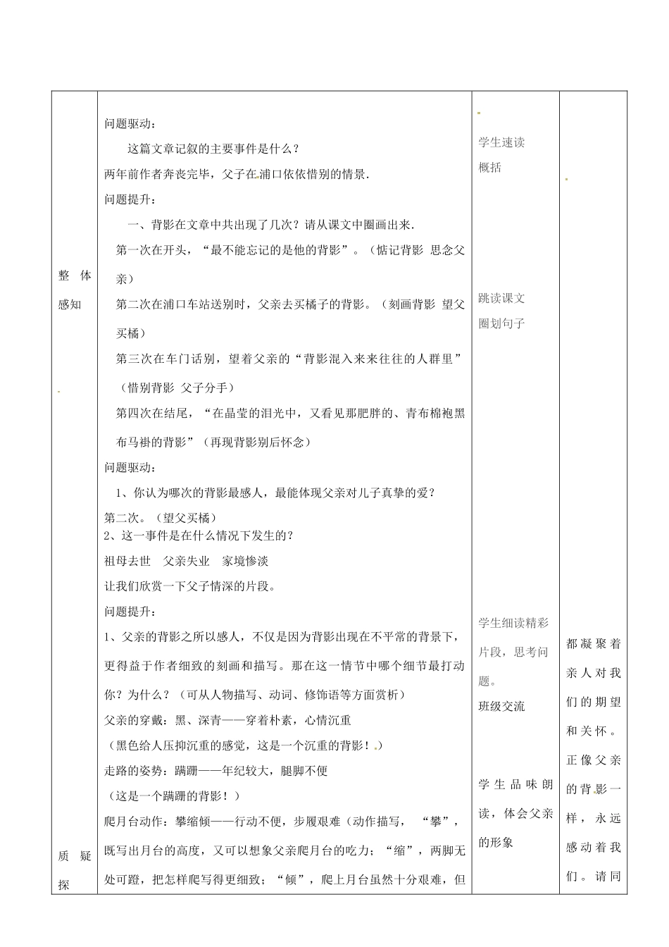 山东省济南市七年级语文下册 8 背影教案 鲁教版五四制-鲁教版五四制初中七年级下册语文教案_第2页