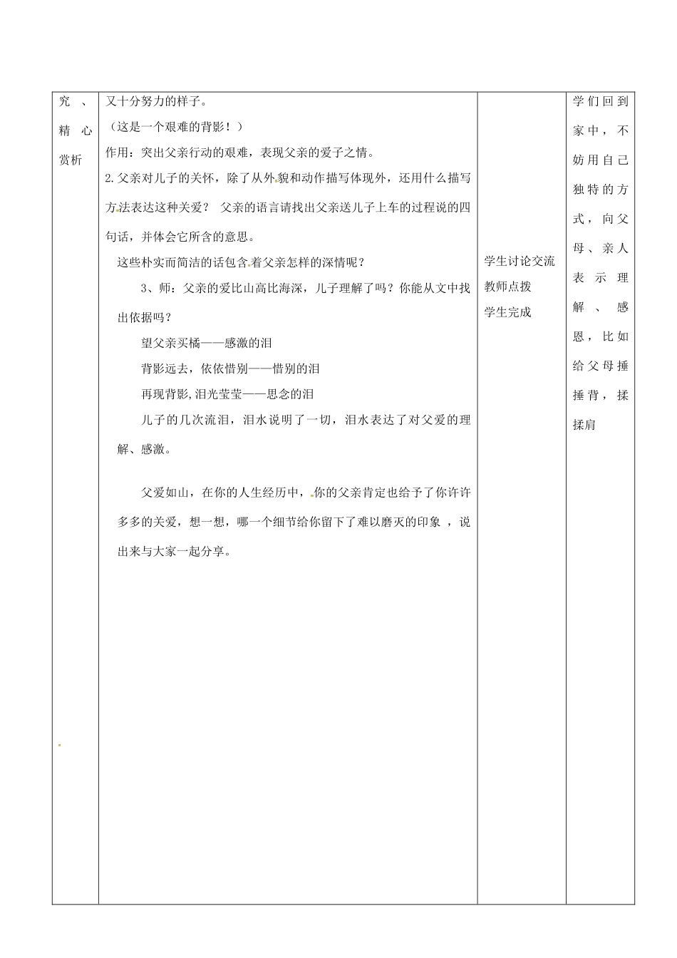 山东省济南市七年级语文下册 8 背影教案 鲁教版五四制-鲁教版五四制初中七年级下册语文教案_第3页