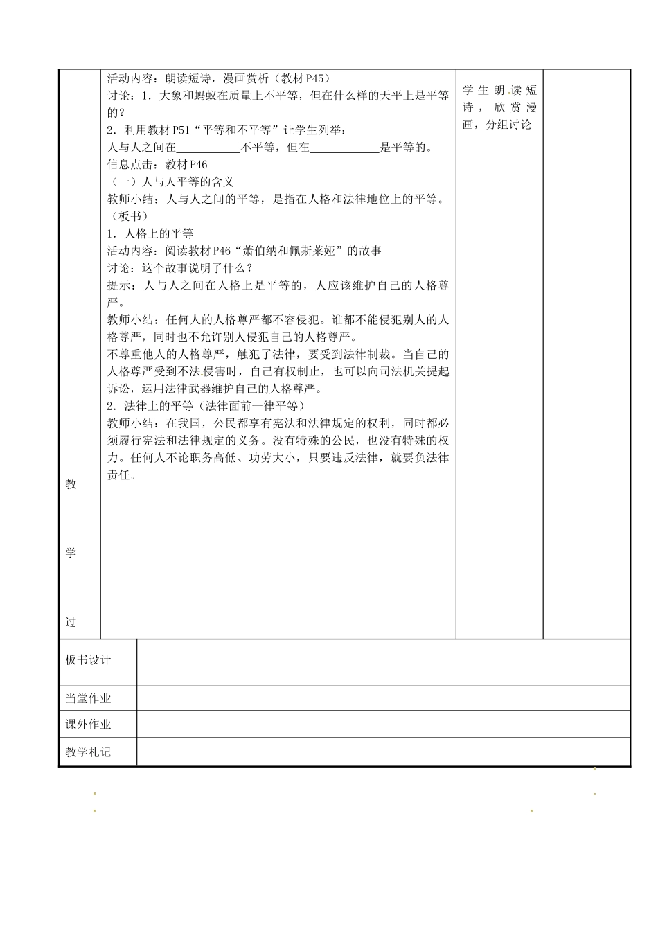 七年级政治上册 5.1 受人尊重的奥秘教案 苏教版-苏教版初中七年级上册政治教案_第2页