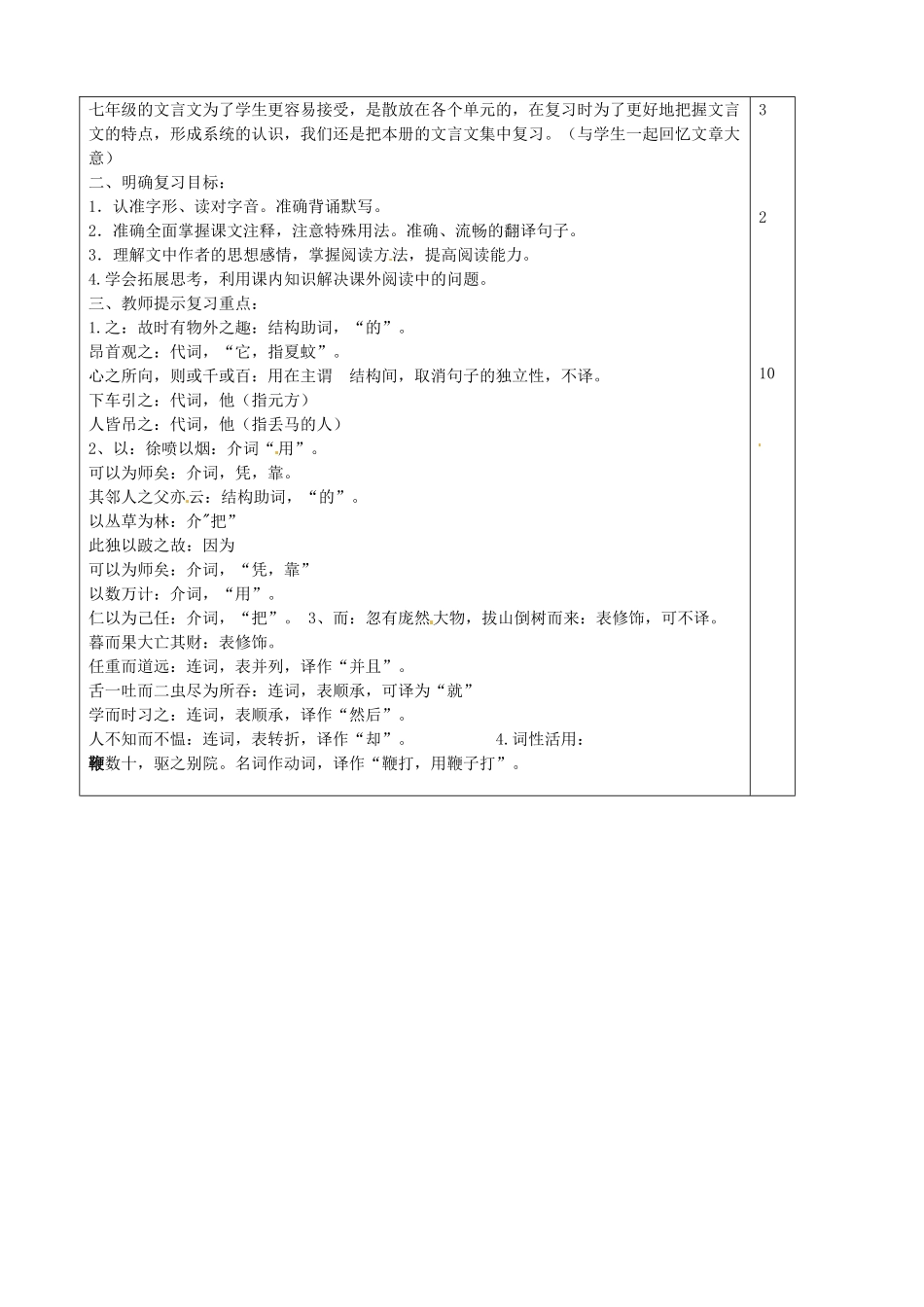 山东省邹平县实验中学七年级语文上册文言文教学设计 人教新课标版_第2页