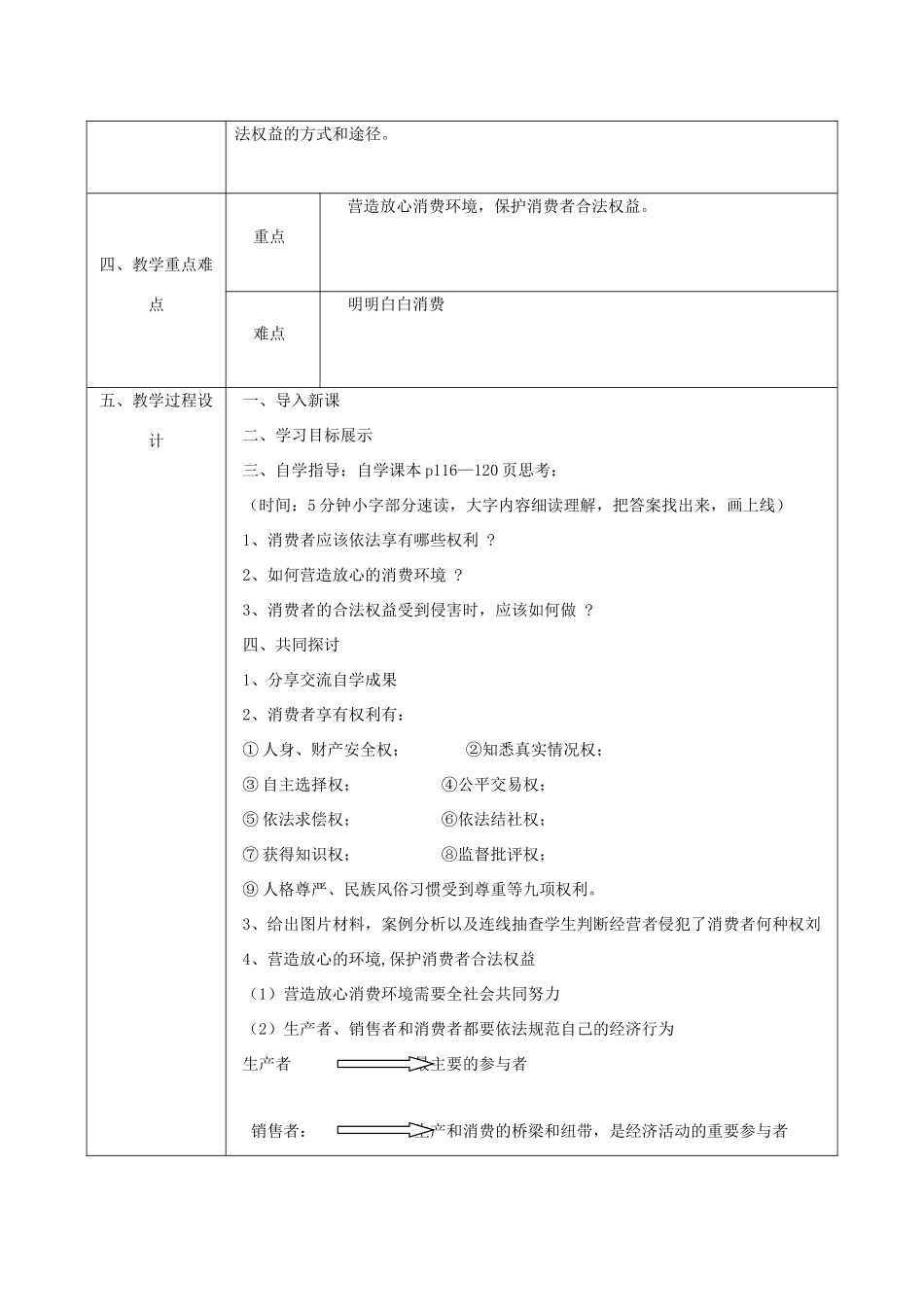 八年级政治上册 第四单元 我们依法享有人身权、财产 第九课 依法享有财产权、消费者权 第3框 做个聪明的消费者教案 鲁教版-鲁教版初中八年级上册政治教案_第2页