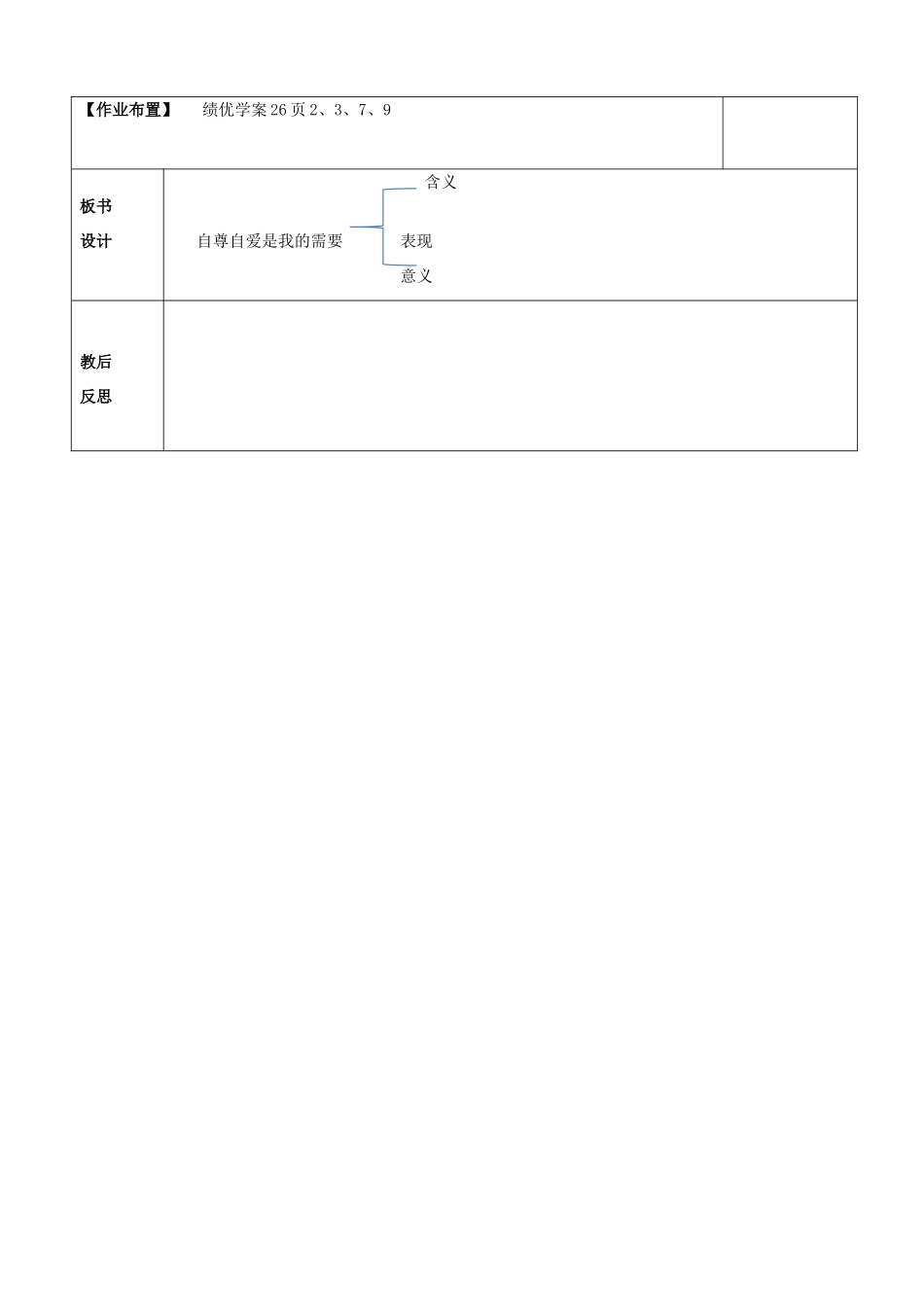 （秋季版）七年级道德与法治上册 第三单元 生活告诉自己“我能行”第五课 做自尊自爱的人 第1框 自尊自爱是我的需要教案 鲁人版六三制-鲁人版初中七年级上册政治教案_第3页
