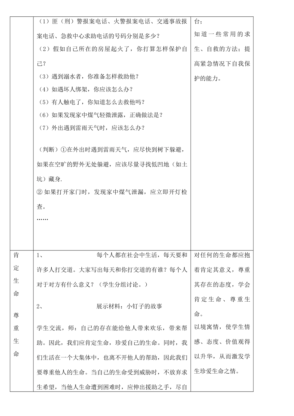 七年级政治上册 《让生命之花绽放》教学设计 人教新课标版_第3页