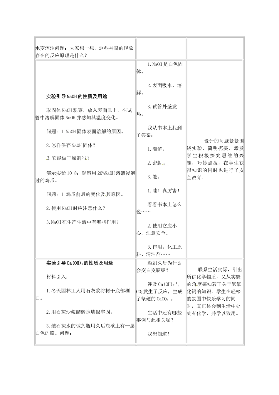 四川省自贡市汇东实验学校九年级化学下册 第十单元 课题1《常见的酸和碱》浓硫酸教案 新人教版_第2页