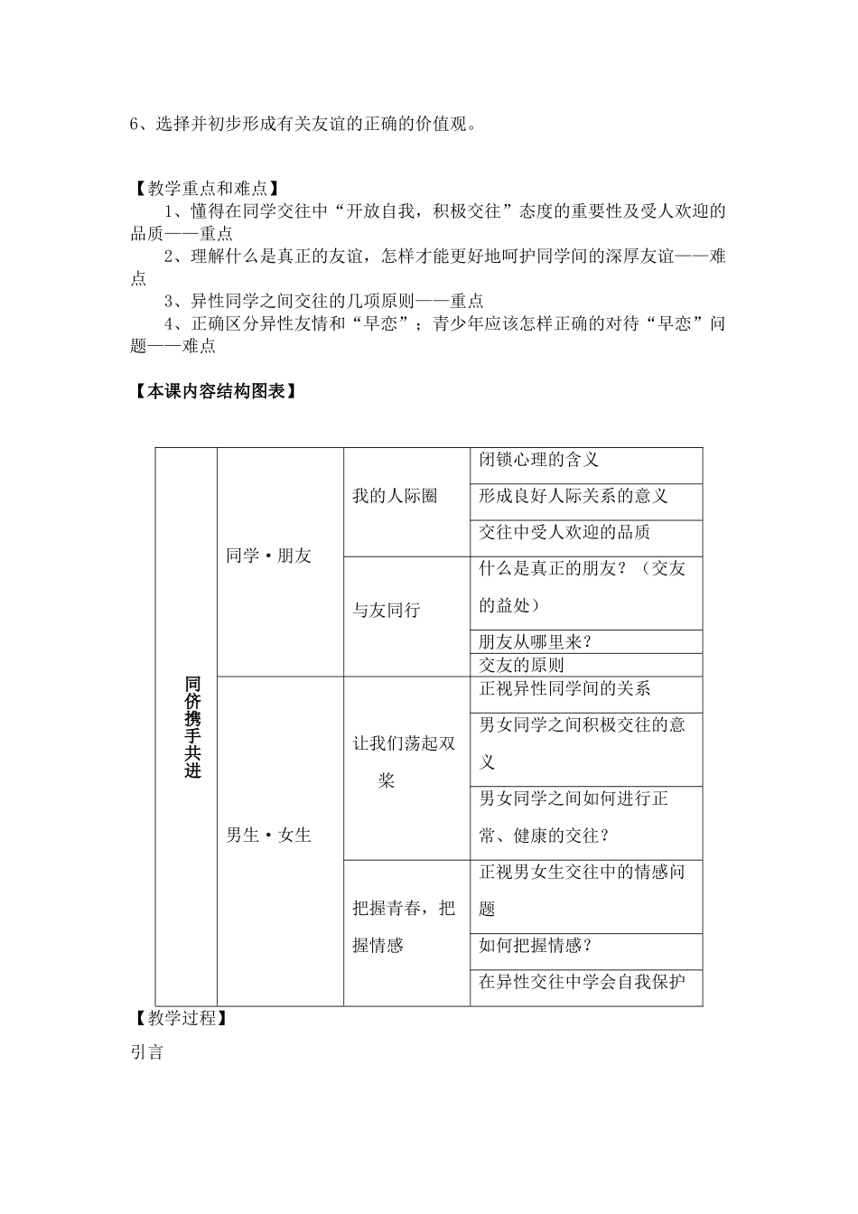八年级政治上册 《同侪携手共进》教学提纲 人教新课标版_第2页