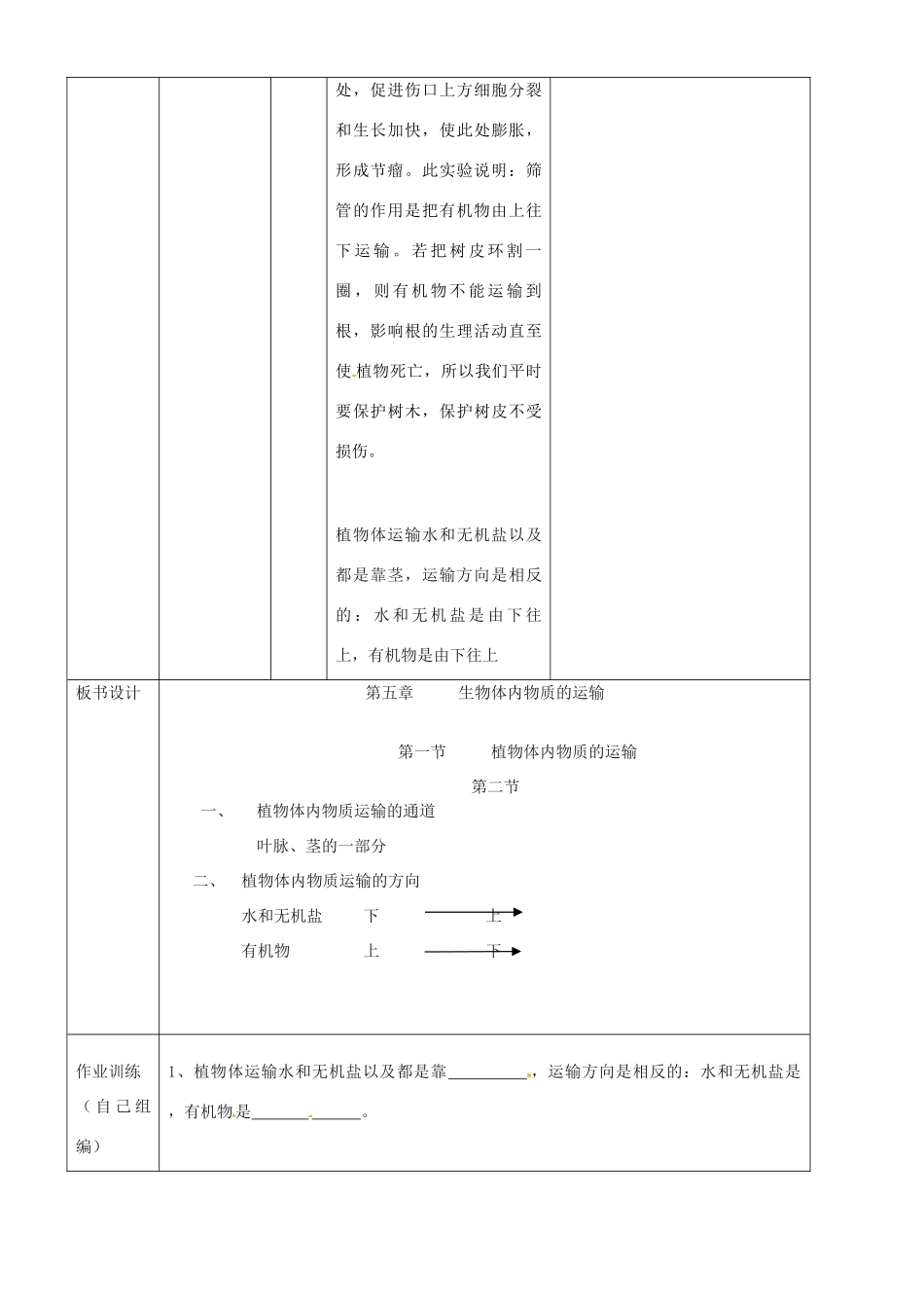 第五章 第一节 植物体内的物质运输 教案_第3页