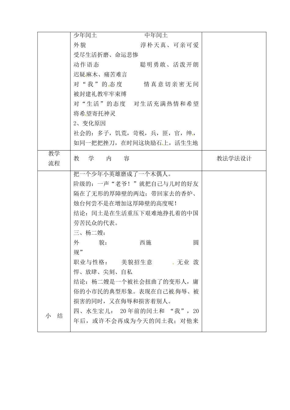 （秋季版）吉林省长春市七年级语文下册 第4课 故乡教案2 长春版-长春版初中七年级下册语文教案_第2页