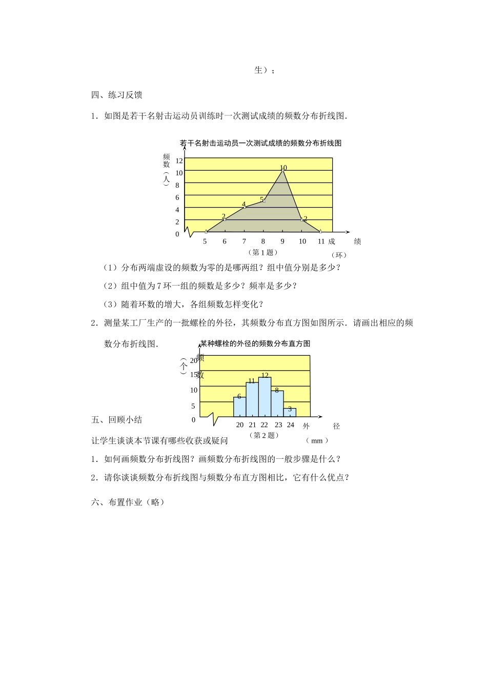 八年级数学下：3.3频数分布折线图 教案浙教版_第3页