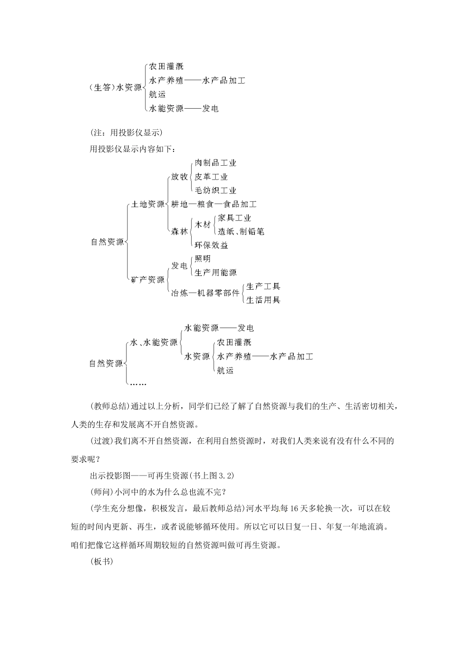 广东省深圳市福田云顶学校八年级地理上册 3.1 自然资源总量丰富 人均不足（第一课时）教案 新人教版._第3页