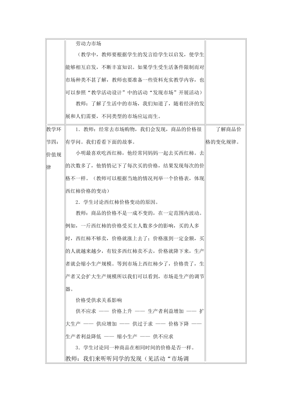 八年级政治下第五单元第十二课走进市场教学设计（第一课时）科教版_第3页