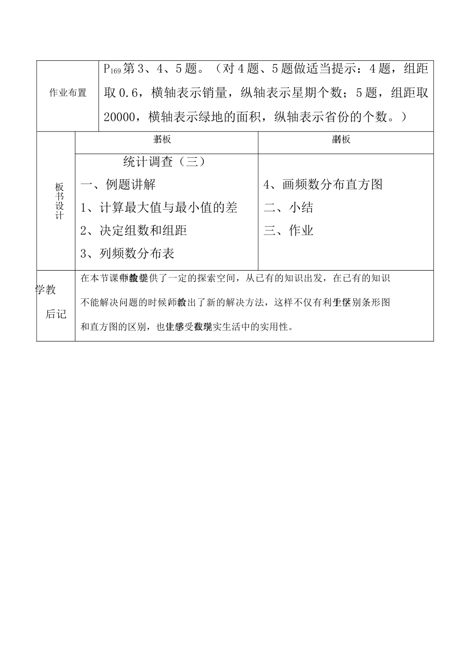 八年级数学直方图（二）教案人教版_第3页