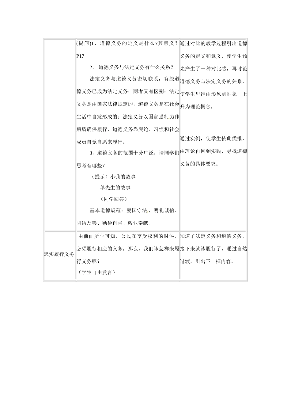 八年级政治第二课《我们应尽的义务》教案1人教新课标_第3页