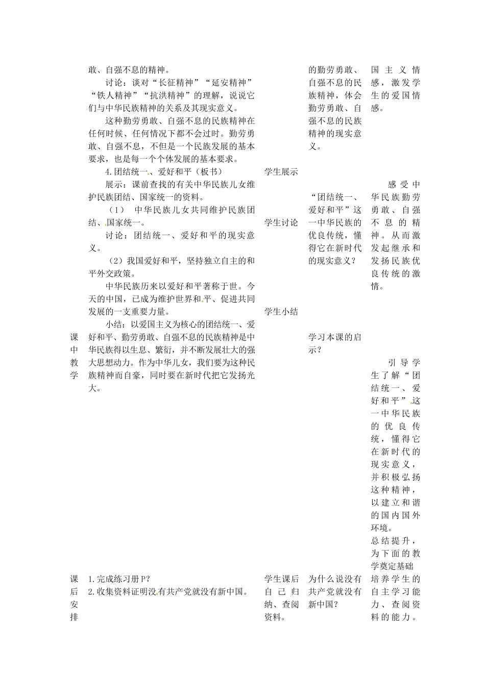 四川省遂宁市广德初级中学九年级政治全册 1.2.1 历史的昭示教案 教科版_第3页