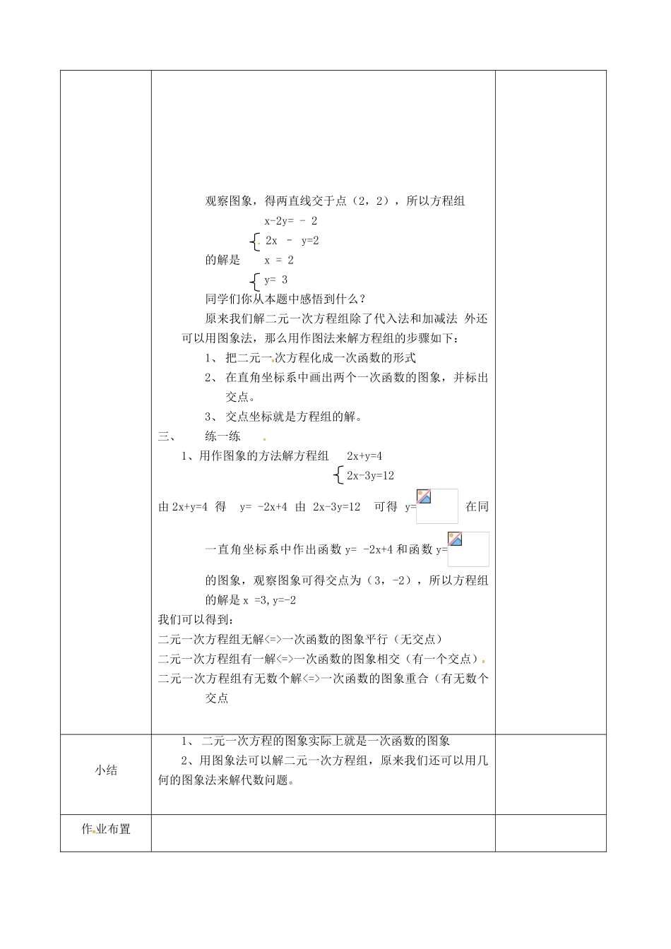 河北省邯郸市肥乡县八年级数学上册 第五章 二元一次方程组 第六节 二元一次方程与一次函数教案2 （新版）北师大版-（新版）北师大版初中八年级上册数学教案_第2页