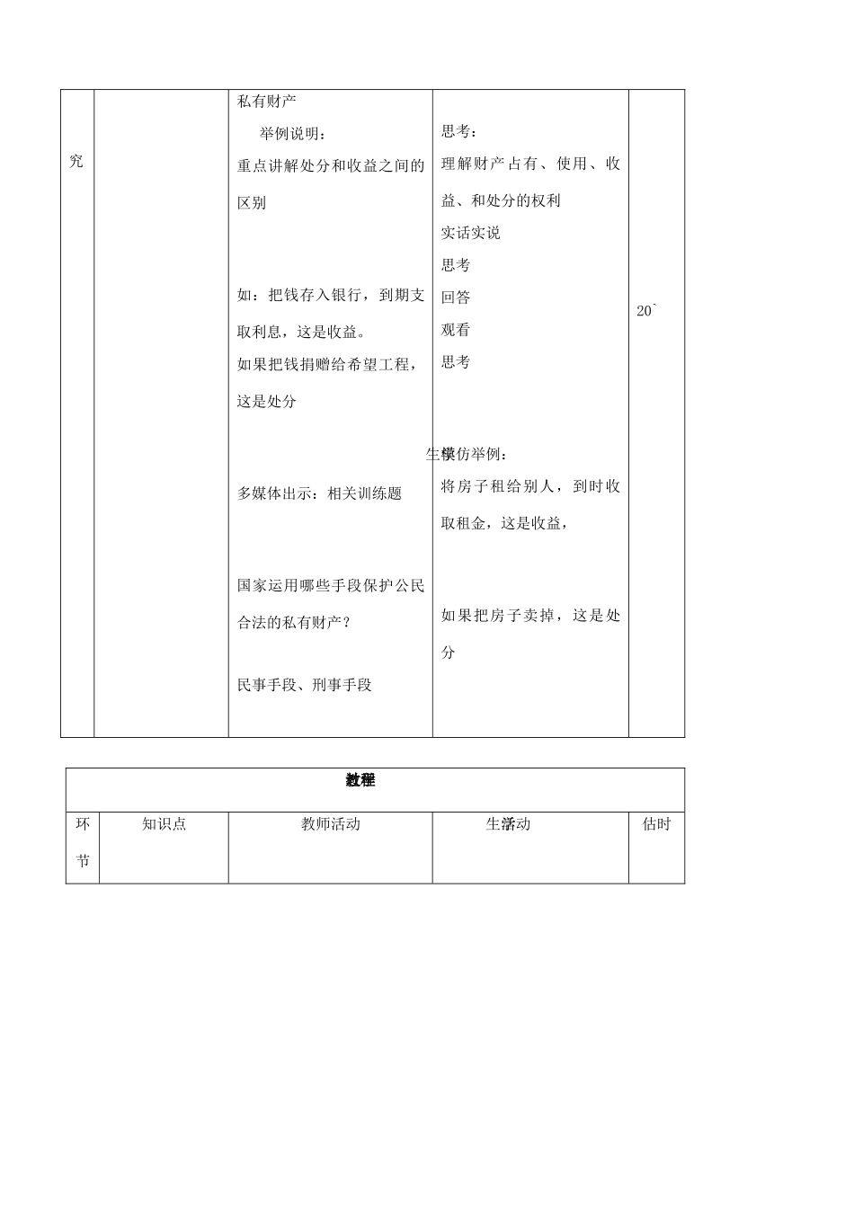 八年级思品上册 17财产属于谁，留给谁同步教案 鲁教版_第3页
