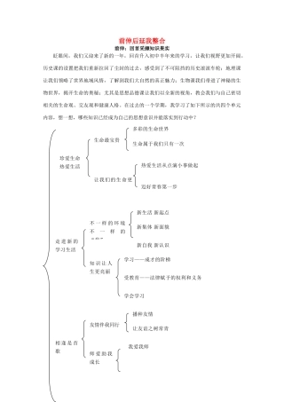 七年级政治上册 前伸后延我整合，探寻知识源头教案 鲁教版