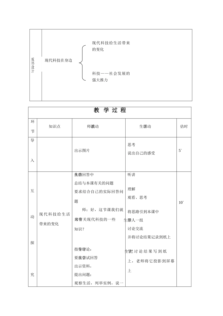 八年级政治 第七单元在科技飞速发展的时代里 教案鲁教版_第2页