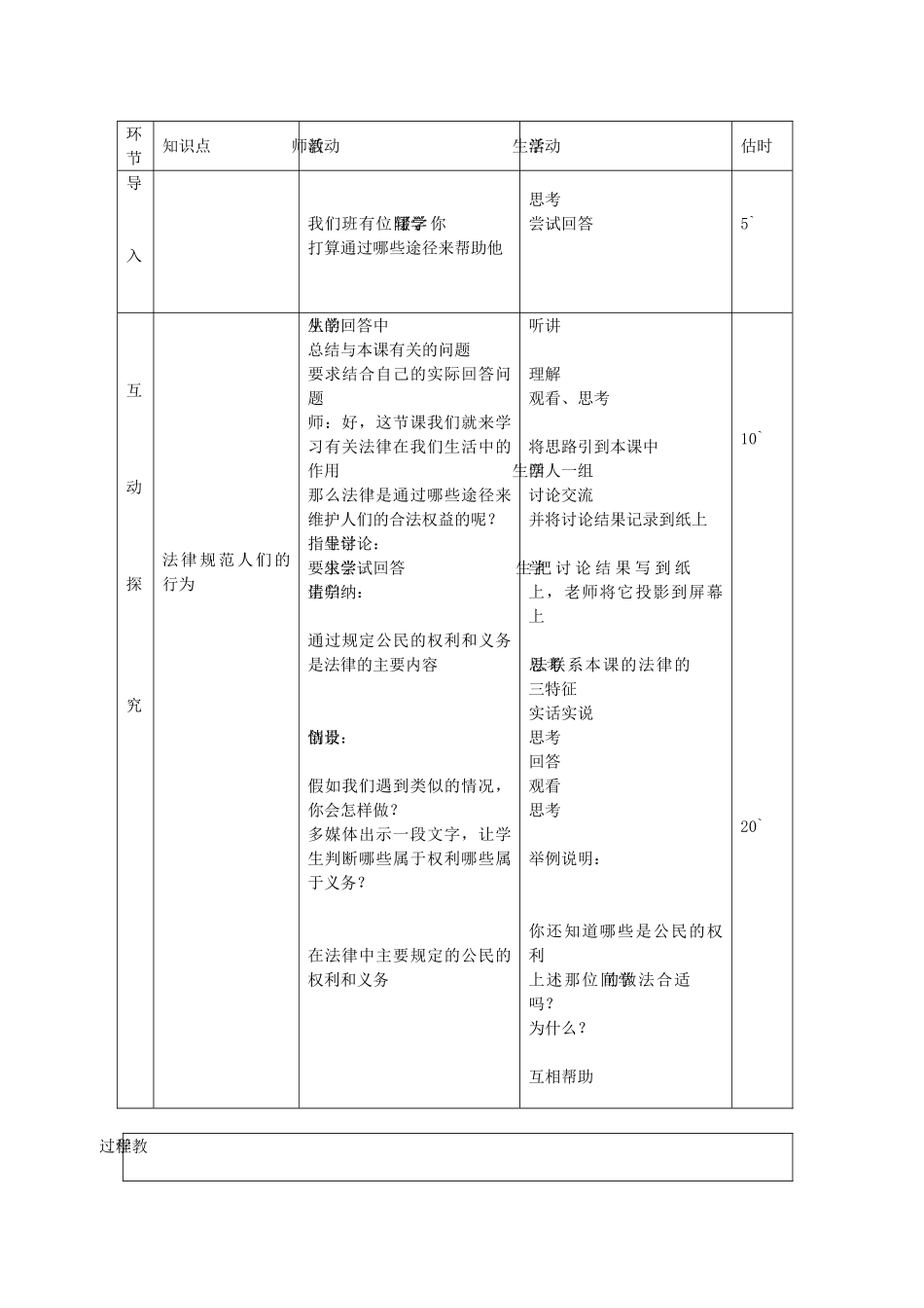 八年级政治上册 4.7.2 法律在公民生活中的作用教案 鲁教版-鲁教版初中八年级上册政治教案_第2页