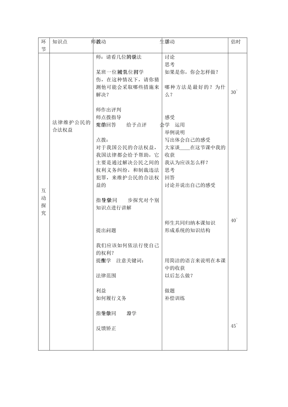 八年级政治上册 4.7.2 法律在公民生活中的作用教案 鲁教版-鲁教版初中八年级上册政治教案_第3页