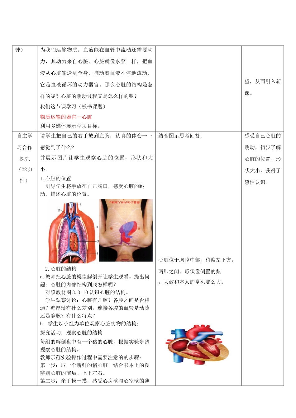 春季七年级生物下册 3.3.2 物质运输的器官（第2课时）教案 （新版）济南版-（新版）济南版初中七年级下册生物教案_第2页