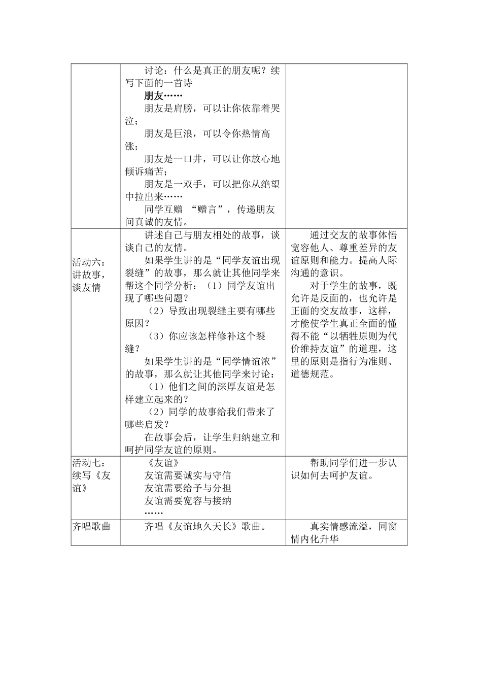 八年级政治3.1　同学·朋友　教案2人教版_第3页