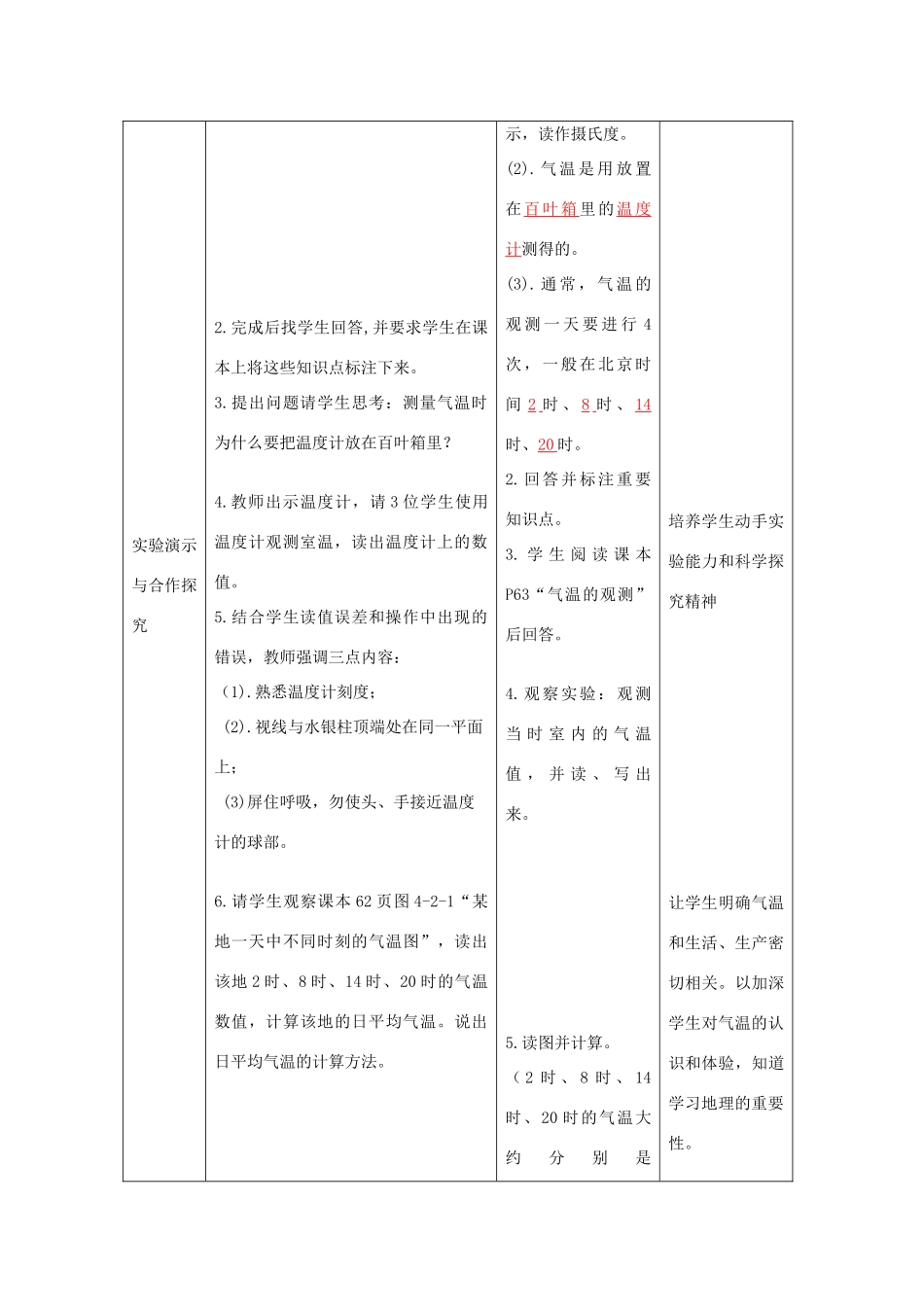 山东省滕州市卓楼中-七年级地理上册 第四章 第二节 气温的变化与差异（第1课时）优秀教案 （新版）商务星球版-（新版）商务星球版初中七年级上册地理教案_第2页