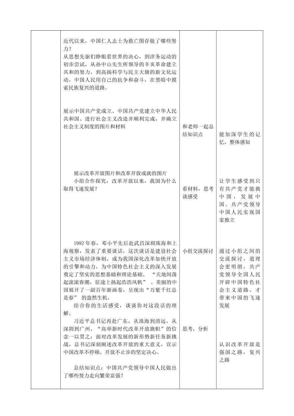 2019年九年级道德与法治下册 第3单元 放飞美好梦想 第5课 百年梦寻 第1站 漫漫求索路教案 北师大版_第2页