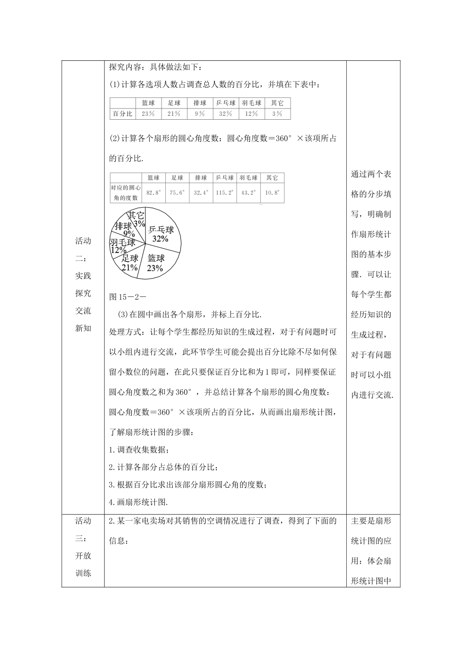 八年级数学上册 第15章 数据的收集与表示 15.2 数据的表示教案 （新版）华东师大版-（新版）华东师大版初中八年级上册数学教案_第3页