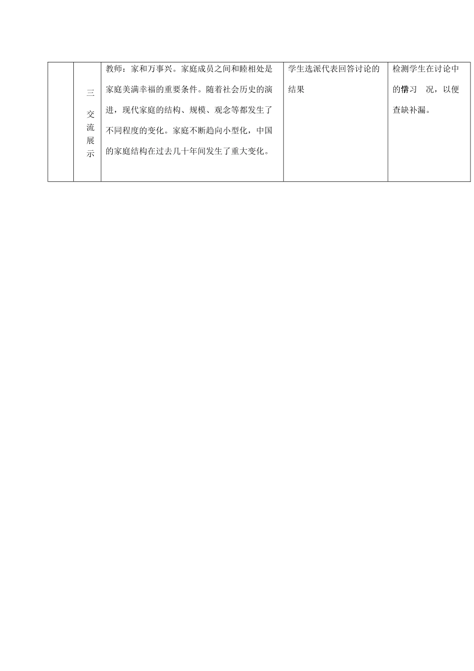云南省昆明市东川区七年级道德与法治上册 第三单元 师长情谊 第七课 亲情之爱 第3框 让家更美好教案 新人教版-新人教版初中七年级上册政治教案_第2页
