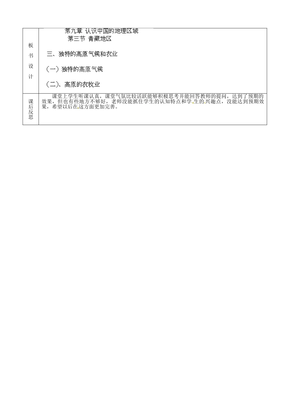 北京市顺义区大孙各庄中学八年级地理上册 青藏地区（第3课时）教案_第3页
