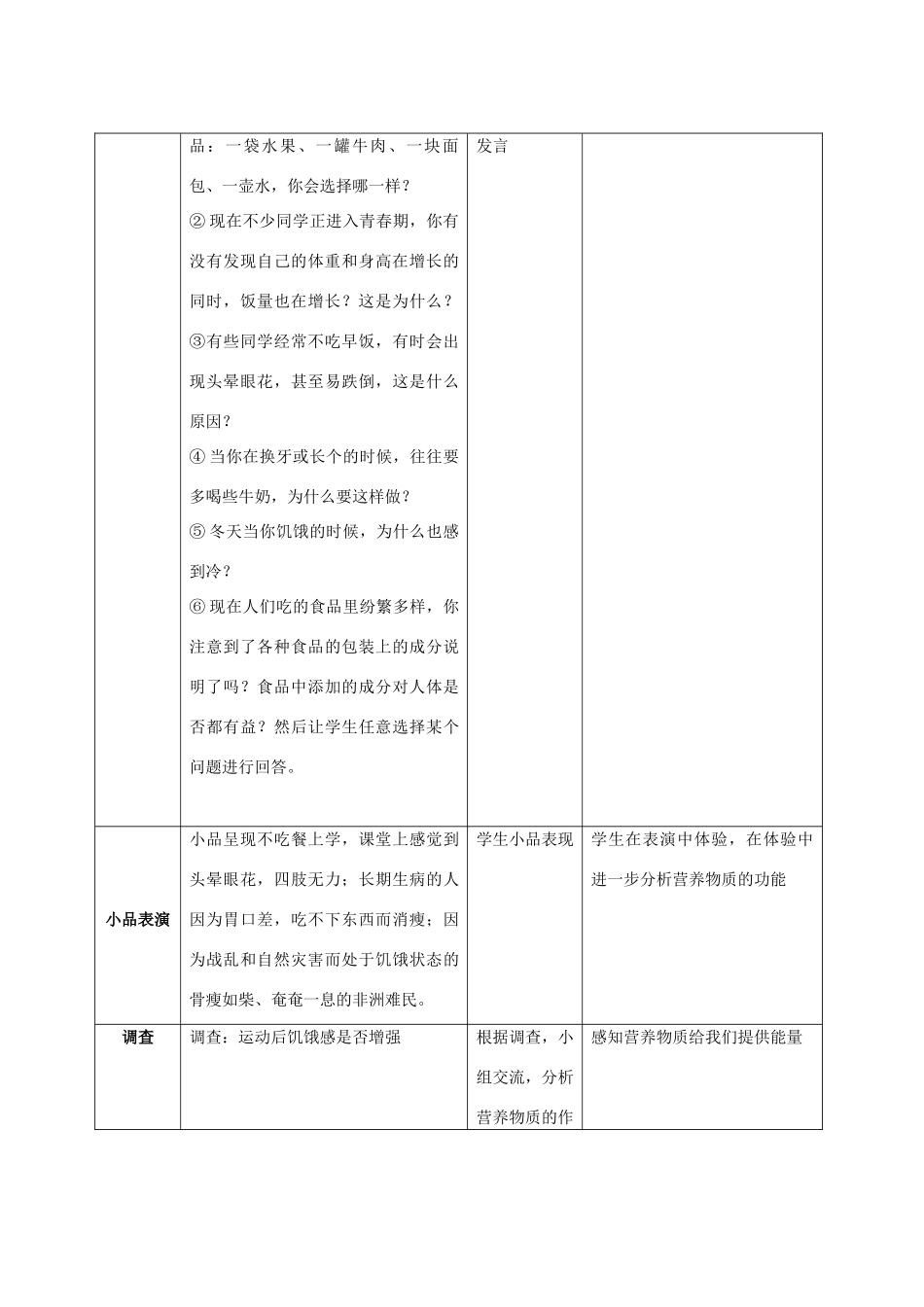 第一章 第一节 食物 教案1_第2页