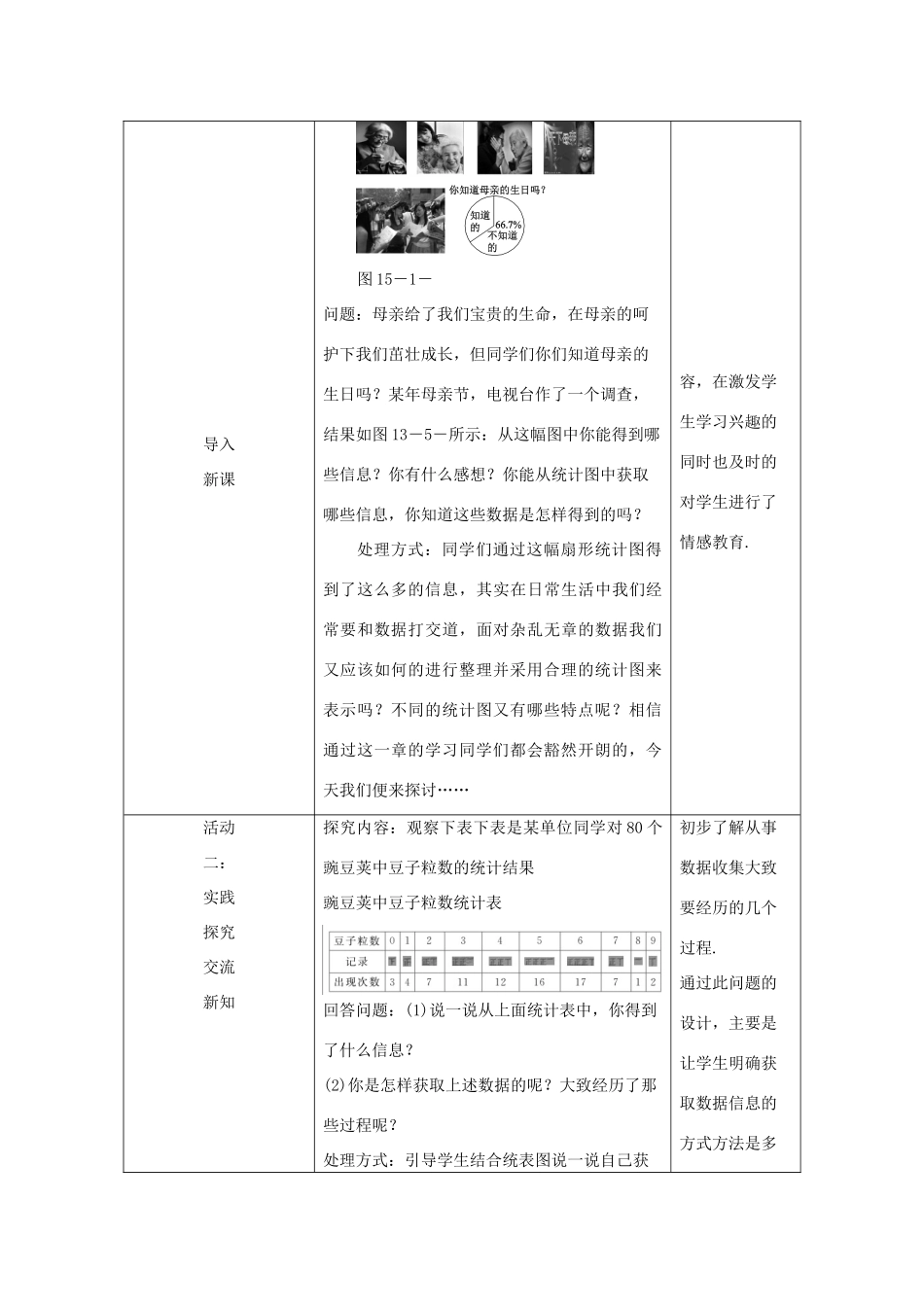 八年级数学上册 第15章 数据的收集与表示 15.1 数据的收集教案 （新版）华东师大版-（新版）华东师大版初中八年级上册数学教案_第2页