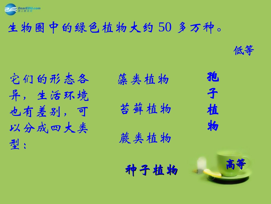 甘肃省嘉峪关市第六中学七年级生物上册 第三单元 第二节 种子植物公开课课件 （新版）新人教版_第1页