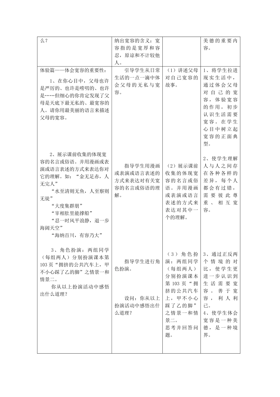 八年级政治上册 第九课 第一框 海纳百川 有容乃大教案2 新人教版_第3页