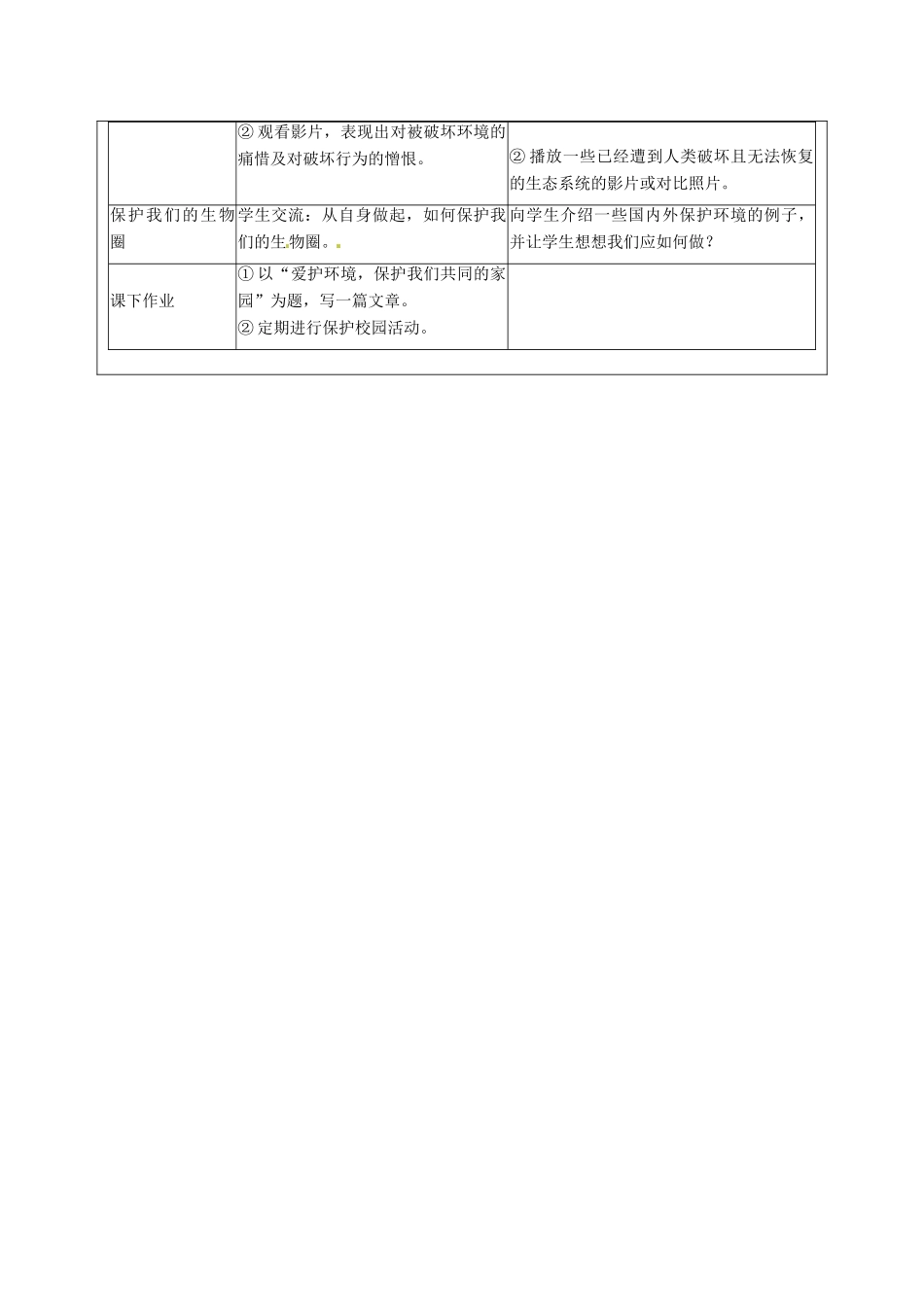 福建省厦门市集美区灌口中学七年级生物上册 生物圈是最大的生态系统教学设计 （新版）新人教版_第3页