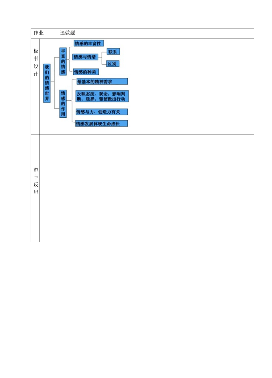 （秋季版）七年级道德与法治下册 第二单元 做情绪情感的主人 第五课 品出情感的韵味 第1框 1我们的情感世界教案 新人教版-新人教版初中七年级下册政治教案_第3页