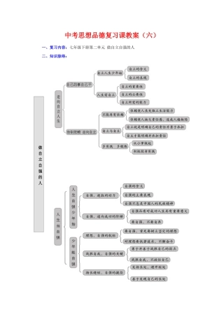 七年级政治下册第二单元 做自立自强的人教案人教版